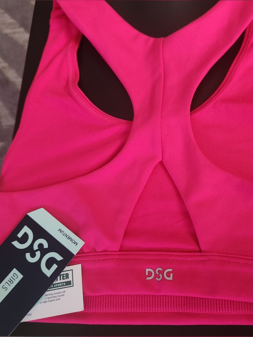 DSG Bright Pink Racerback Sports Bra GIRLS SIZE L 14 NEW!